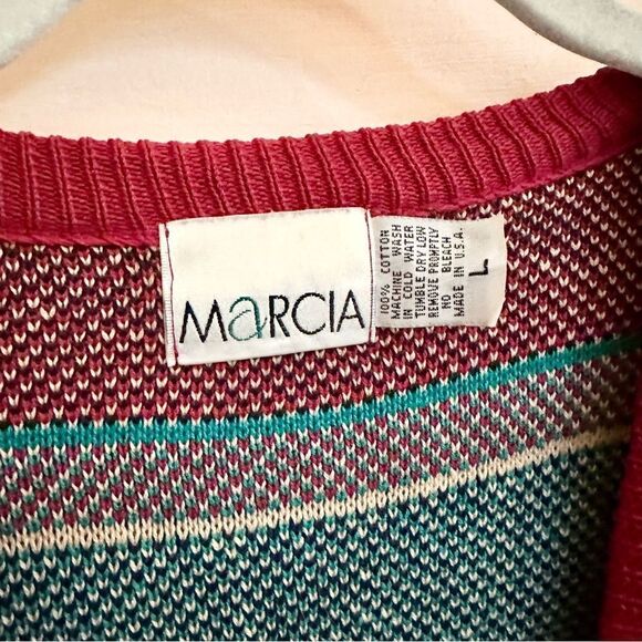 $5 SALE Red patterned Marcia sweater vest - Picture 3 of 4
